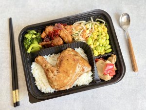 玫瑰油雞腿+宮保豬肉會議便當
